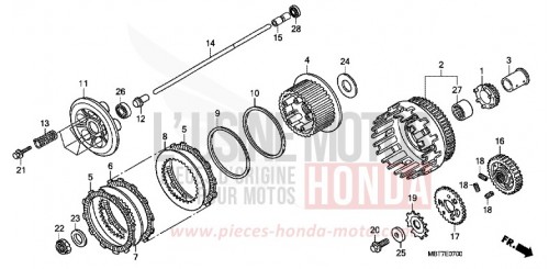 EMBRAYAGE XL1000V7 de 2007